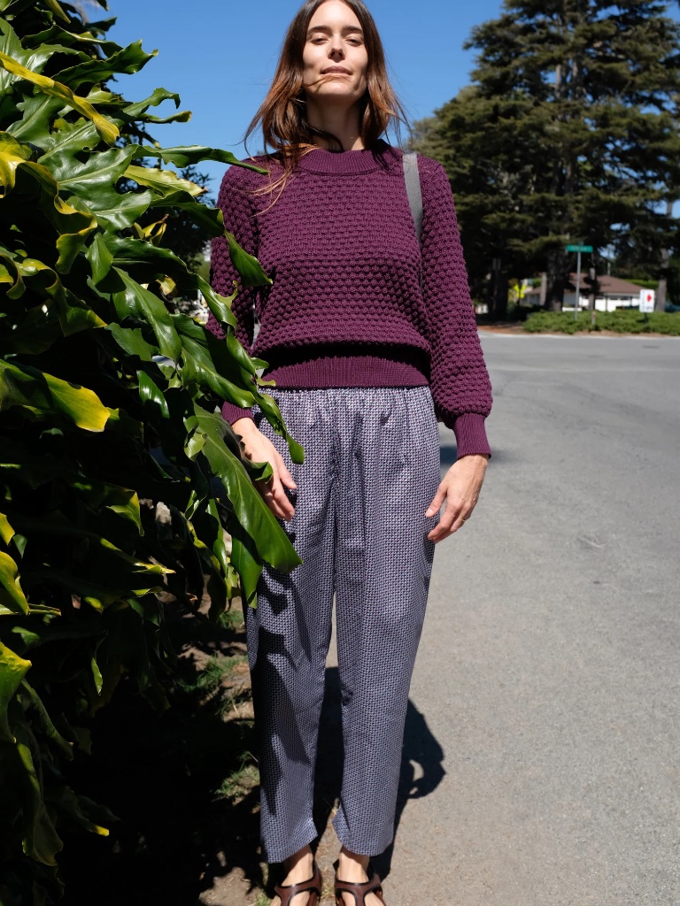 Beklina The Basic Pant In Histajaja Blue Crisp Japanese Cotton Summer S / M Nwt